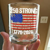USA 250 Strong Flag American States Patriotic Whiskey Glass LM32 895337