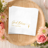 Custom God Bless Baptism Napkins With Cross, Baby Shower & Religious Party Decor LM32 899899