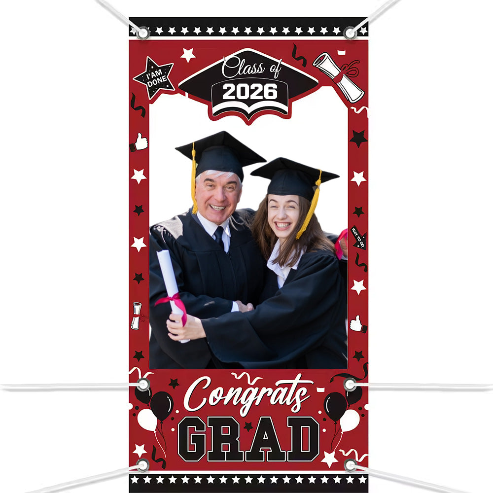 2026 Graduation Photo Booth Prop Frame Banner For Graduate Party TH10 169125