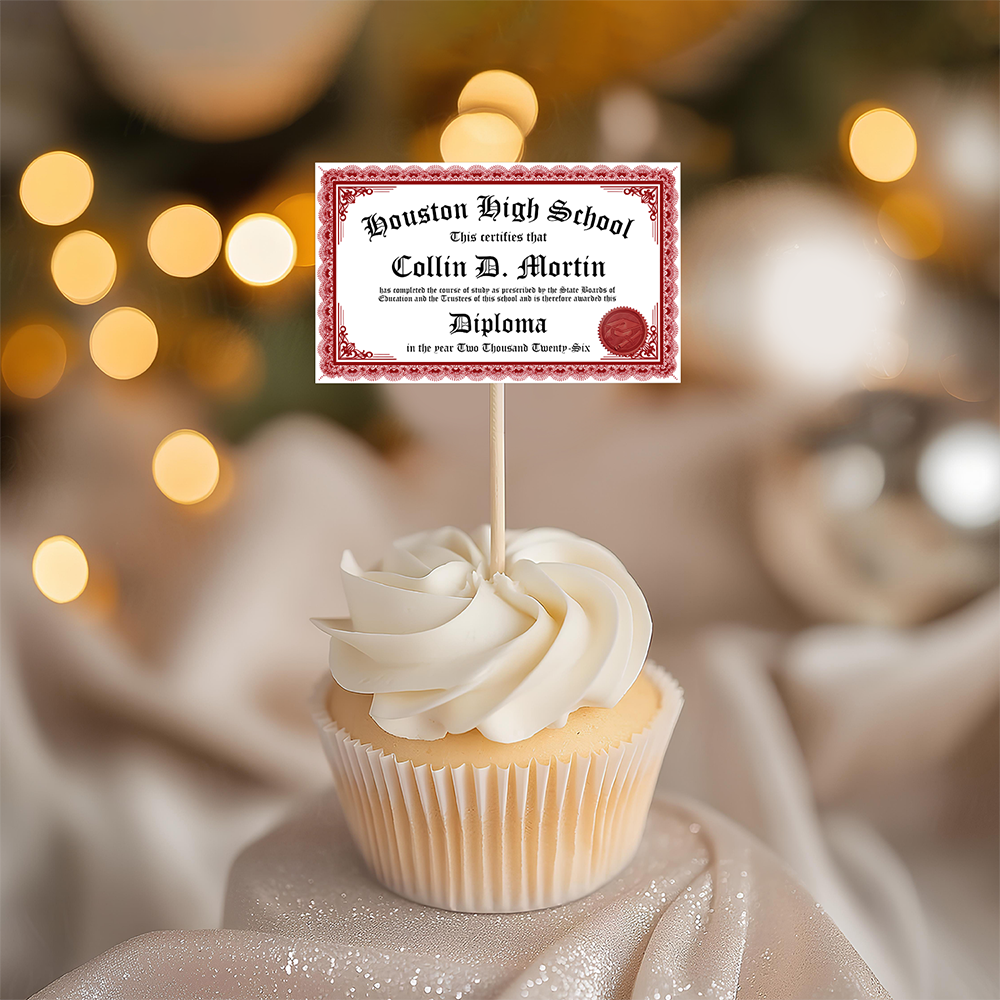 Personalized 2026 Graduation Diplomas Cupcake Topper Decoration Party LM32 899943