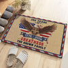 Personalized Family Name 250th Anniversary USA Patriotic Faux Pattern Doormat - 2D Printed Not Embroidered Patriotic America Decor HO82 901578