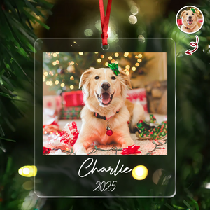 Custom Dog Photo Acrylic Ornament Christmas Gift For Dog Lovers LM32 895769
