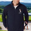 Custom Photo Printed Quarter Zip Sweater Gift for Golf Lovers TH10 898223