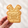 Personalized Family Name Christmas Cookie Cutter and Stamp, Personalized Holiday Baking Gift CH07 181068