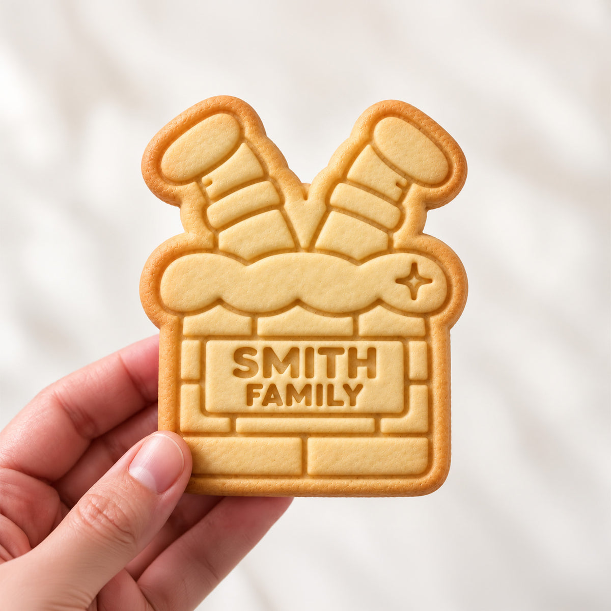 Personalized Family Name Christmas Cookie Cutter and Stamp, Personalized Holiday Baking Gift CH07 181068