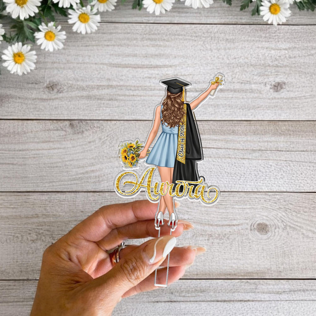 Personalized Congrats Graduation Cupcake Topper For Girls, Daughter, Sisters HO82 902094