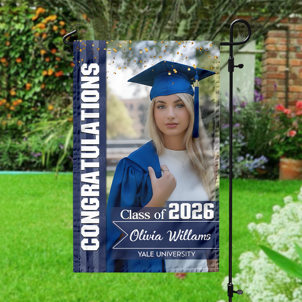 Custom Photo Congratulations Class Of 2026 Graduation Garden Flag TH10 169031