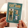 Happy Father's Day Cat Dad Figure Personalized Acrylic Block Plaque HA75 892356