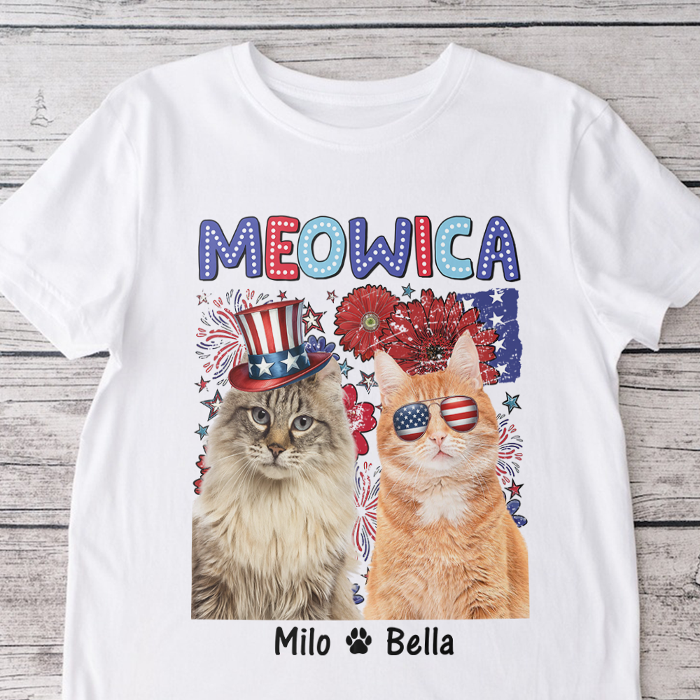 Custom Photo Meowica - Personalized Shirt LM32 893917