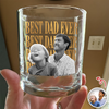 Custom Vintage Photo Best Dad Ever Whiskey Glass - Father’s Day Gift TH10 169843