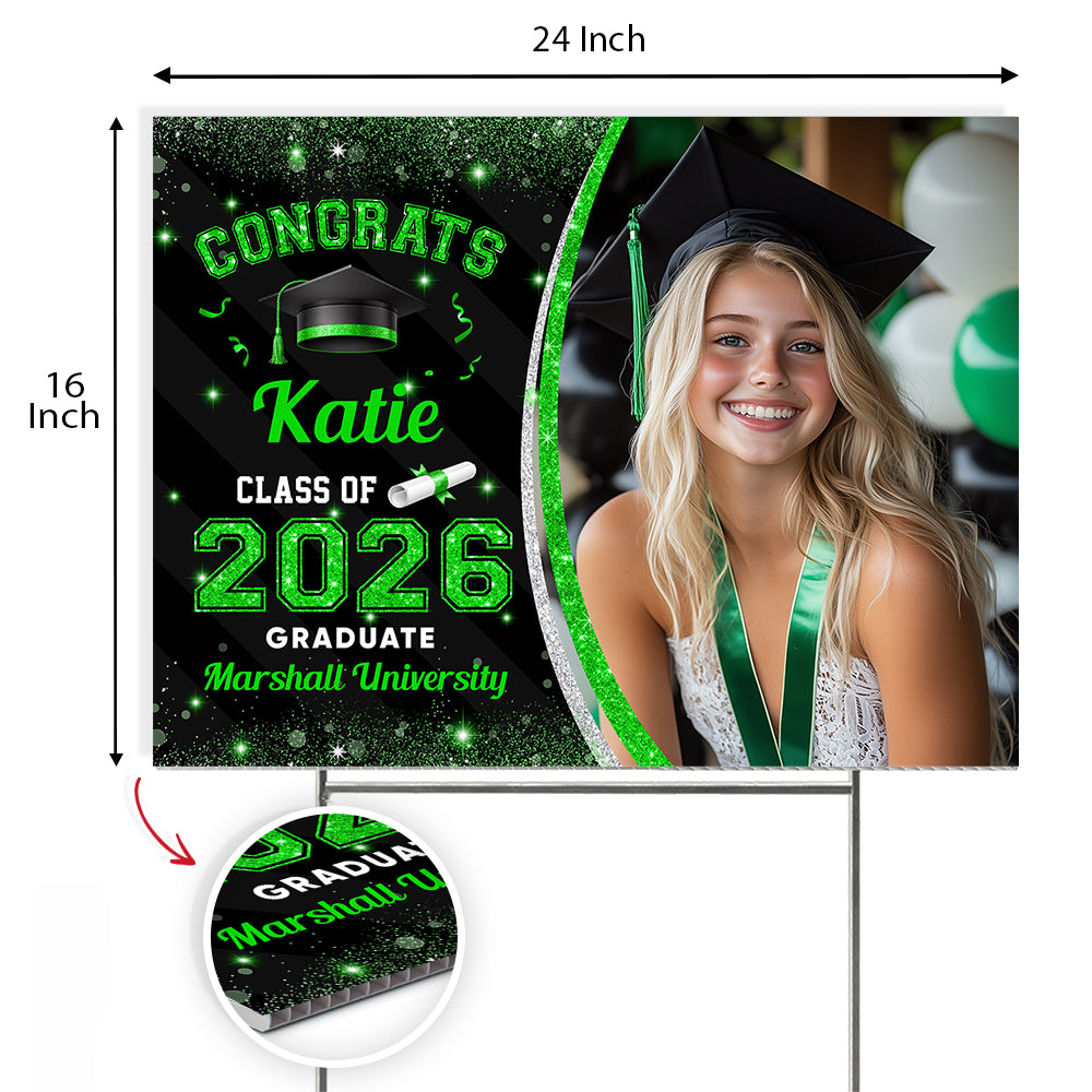 Custom Photo Class Of 2026 Personalized Graduation Yard Sign HA75 920462