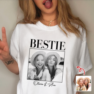 Custom Photo and Name Bestie Vintage Comfort Shirt For Best Friend LM32 895509
