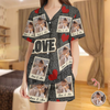 Custom Photo Newspaper Short Pajamas Funny Love Gift For Couples CH07 895528