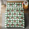 Custom Dog Photo Name Snow Christmas Light Holiday Bedding Set CH07 899086