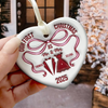 Mr And Mrs Blue - Personalized 3D Inflated Effect Heart Shaped Ceramic Ornament LM32 895379