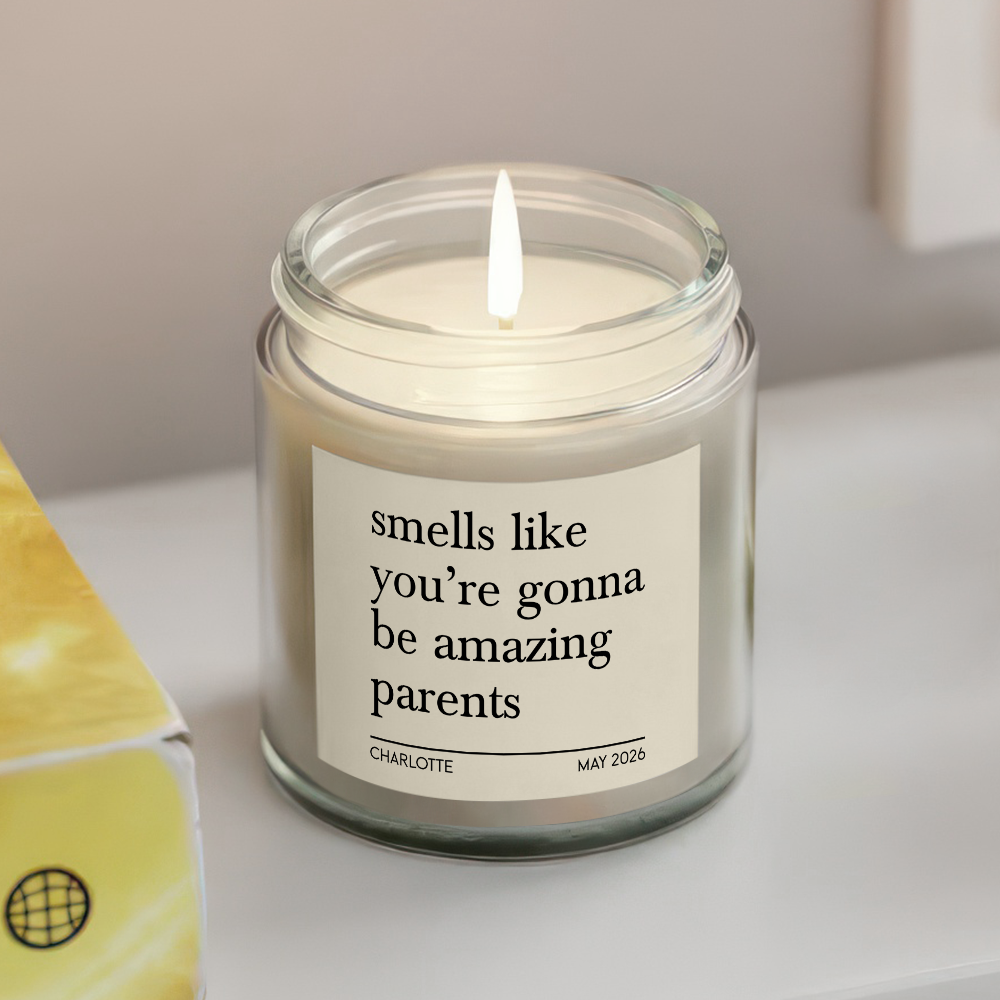 Personalized Smells Like You're Gonna Be Amazing Parents Scented Candle Scented Gift LM32 899835
