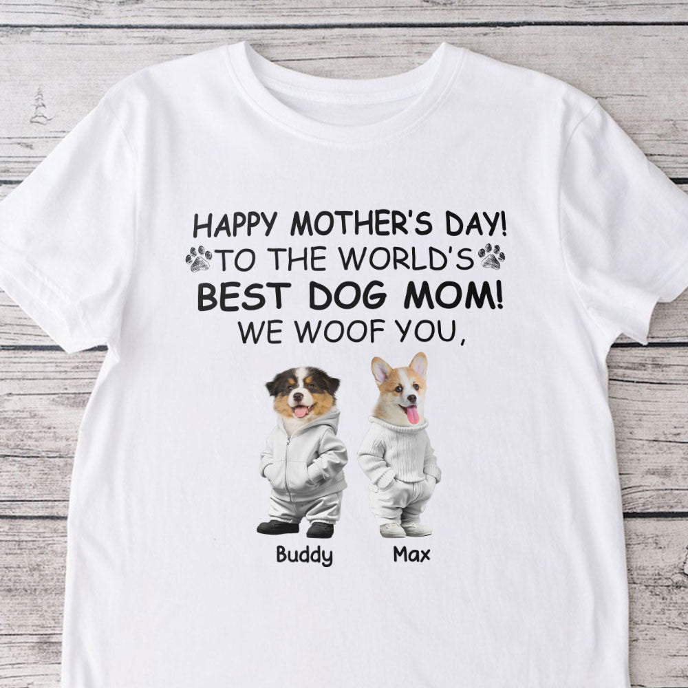 Custom Photo Happy Father's Day, Best Dog Mom, I Woof You Shirt For Dog Lovers HA75 892206