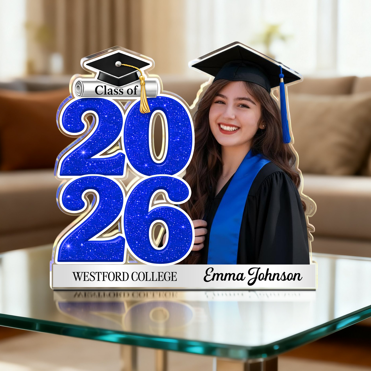 Custom Photo Graduation Acrylic Block Plaque Class of 2026 Keepsake Gift CH07 910850