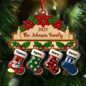 Custom Family Name Christmas Decor - Personalized Acrylic Ornament CH07 899494
