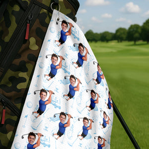 Custom Funny Photo Golf Towel For Golf-Loving LM32 893831