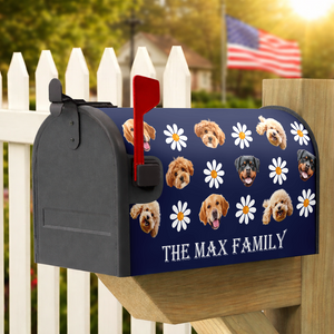 Custom Dog Face Photo With Icon Mailbox Cover TH10 898397