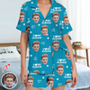 Custom Photo I Love My Wife/Husband Valentine's Gift Short Pajamas For Couple CH07 895422