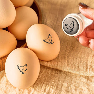 Personalized Hen Silhouette Egg Stamp with Name Gift for Family Farmer Breeder CH07 896560
