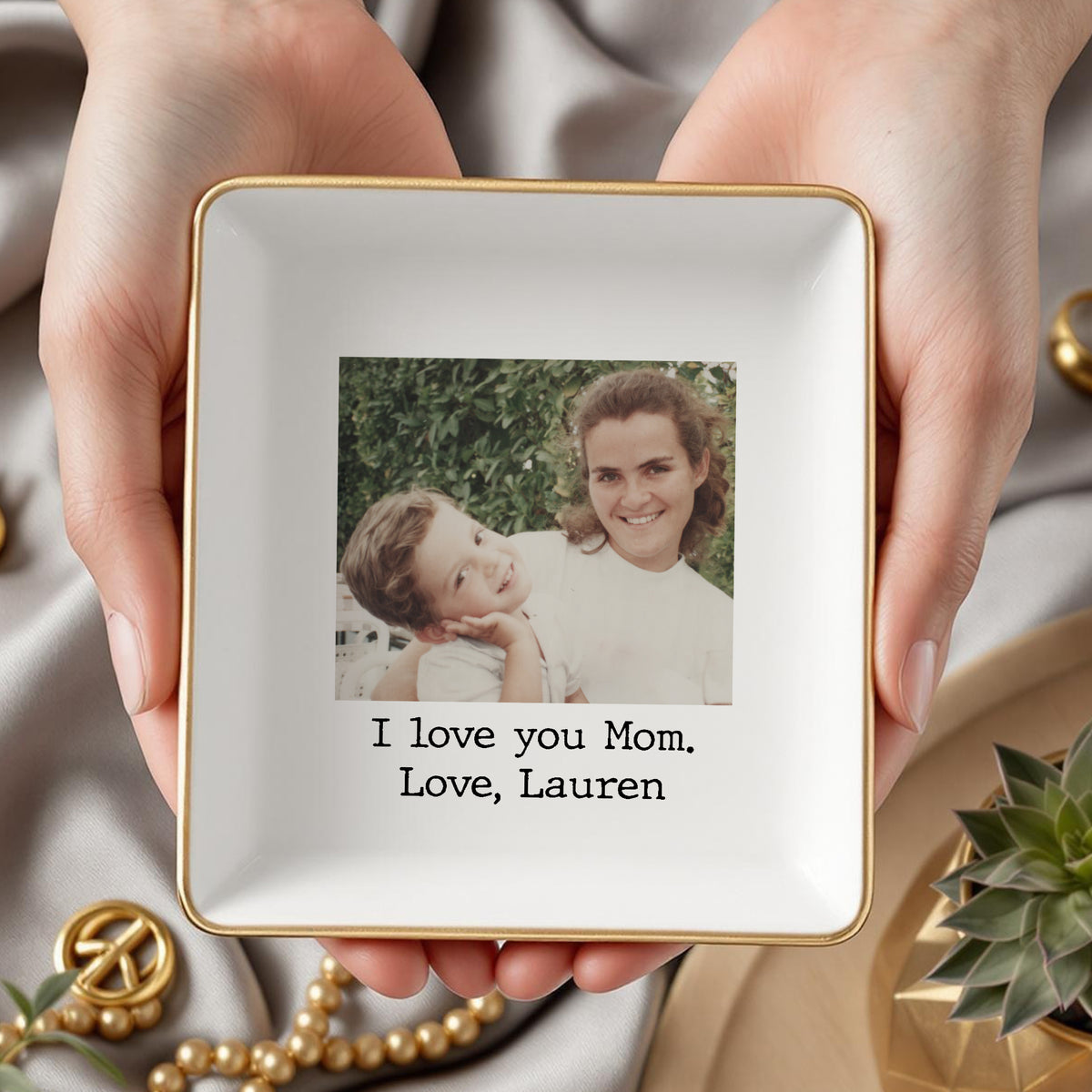 Custom Photo I Love You Mom Ring Dish Gift For Mom TH10 898879