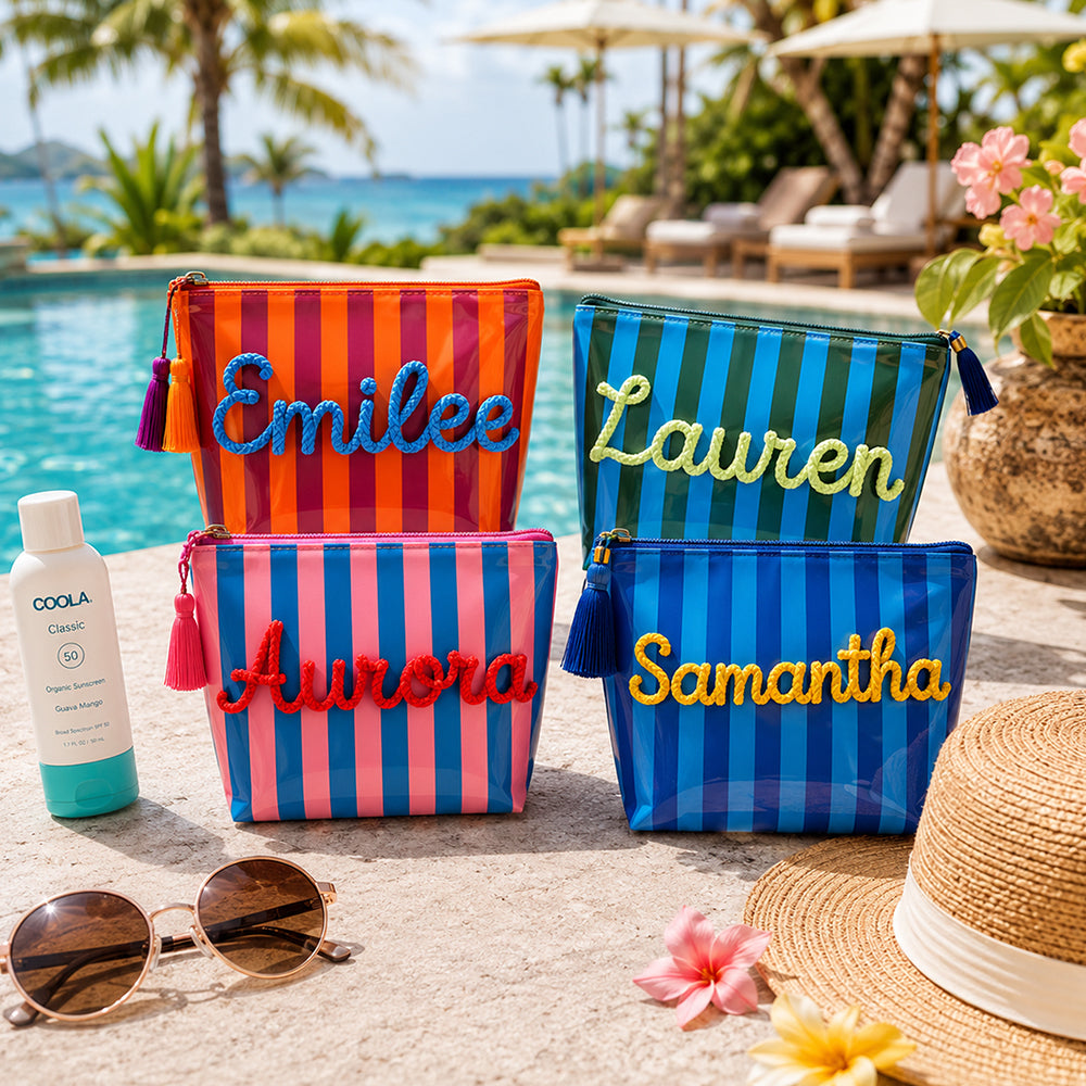 custom waterproof travel makeup bag Printed Toiletry Clear Cosmetic Bags for 1500pcs Perfect for breezing through TSA Custom Soft Smooth PU Leather