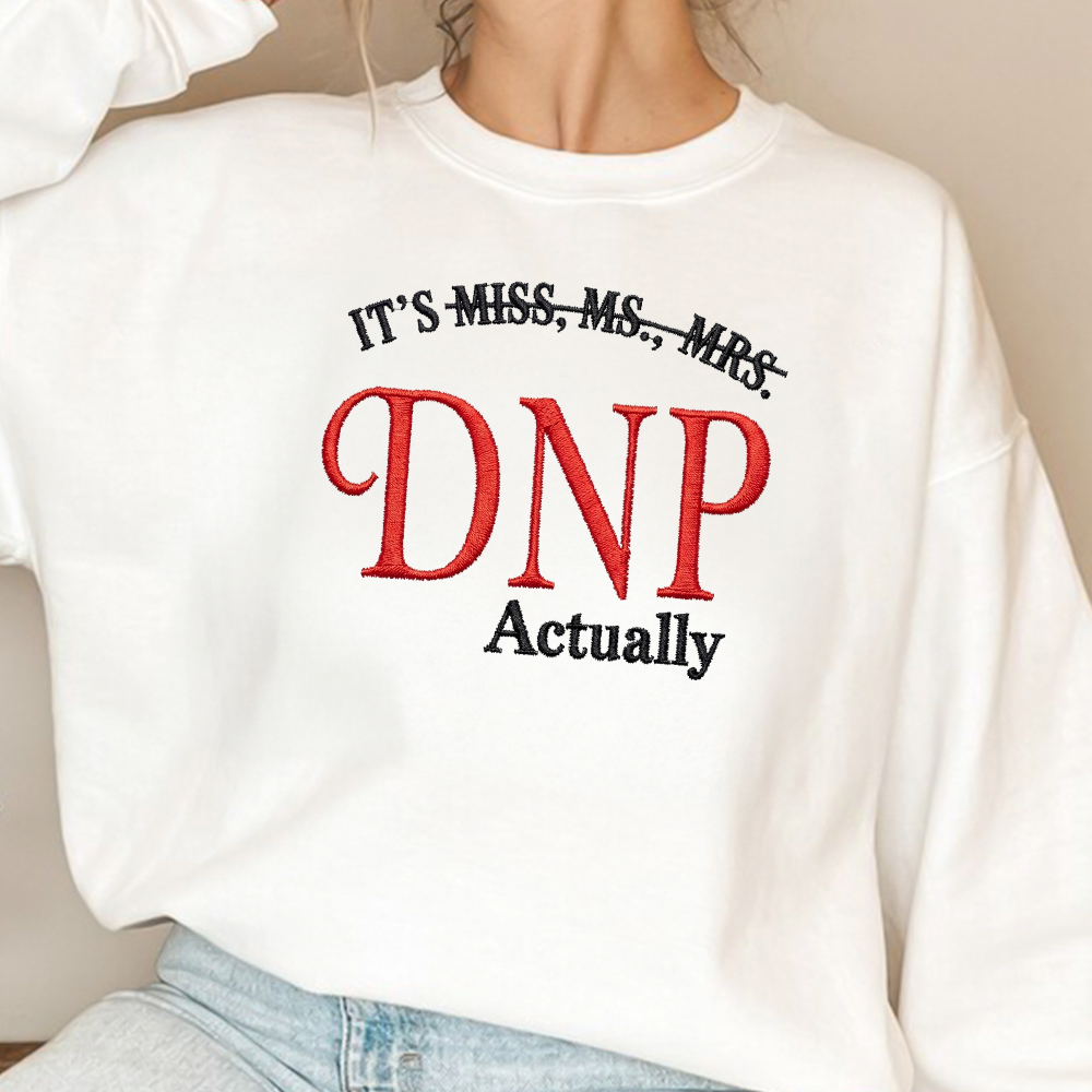Personalized It's Dr. Actually - Funny PhD Graduation Embroidered Sweatshirt LM32 899331