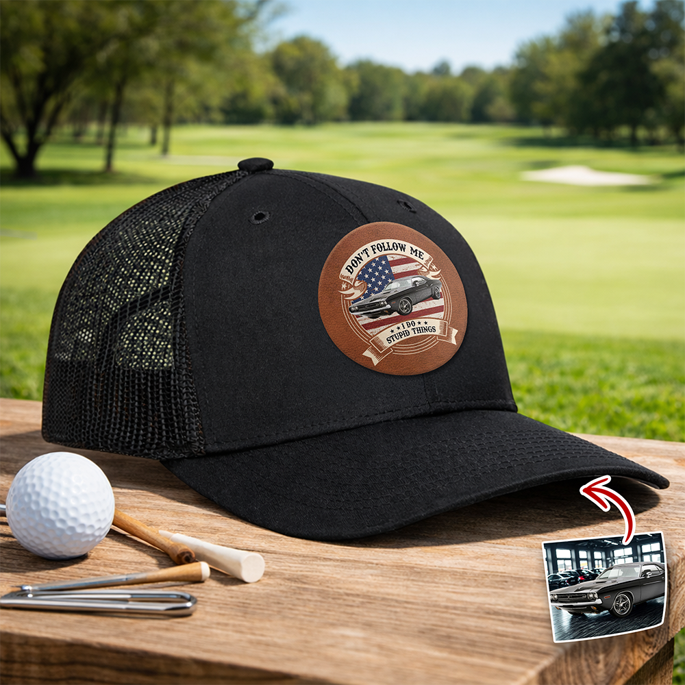 Custom Car Photo This Is How I Roll Route 66 Vintage Leather Patch Hat HO82 902424