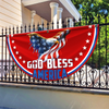 Personalized God Bless America 1776 - 2026 Eagle Non-Pleated Fan Flag LM32 899029