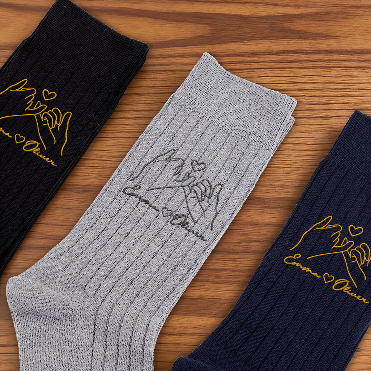 Personalized Name Forever Together Embroidered Socks Couple Gift HA75 922212