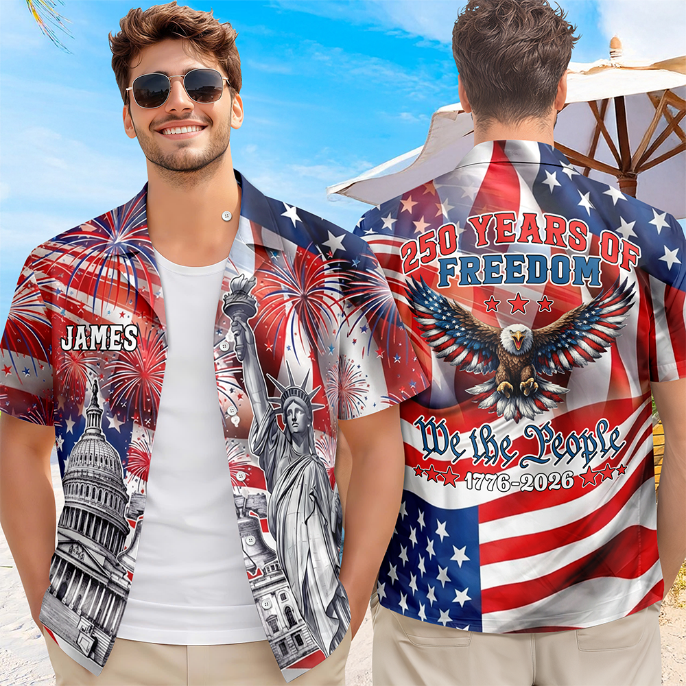 Custom Name 250 Years Of Freedom - We The People 1776-2026 Hawaii Shirt TH10 898821