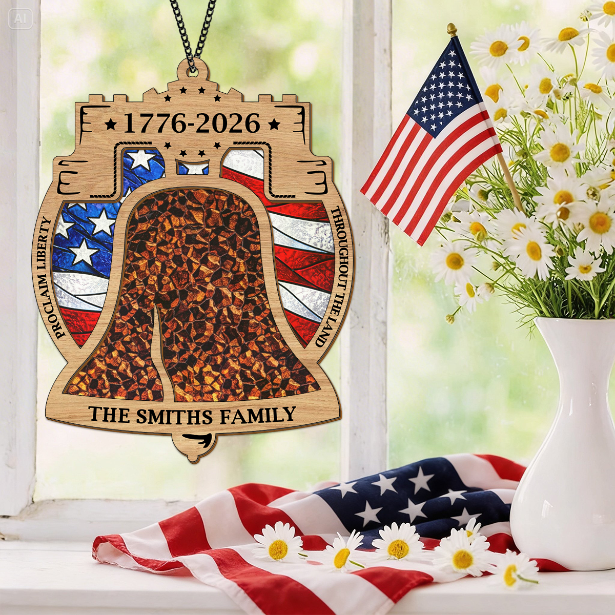 250th Anniversary United States of America 1776 - 2026 Ring Suncatcher LM32 899277