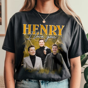 Custom Girlfriend Boyfriend Photo Vintage Bootleg Couple Comfort Shirt HO82 894904