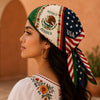 Personalized Mexico USA Square Scarf, Mexican American Heritage Gift K228 903384