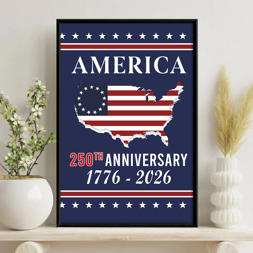 Personalized Family Name America 250th Anniversary Canvas Poster HO82 901442