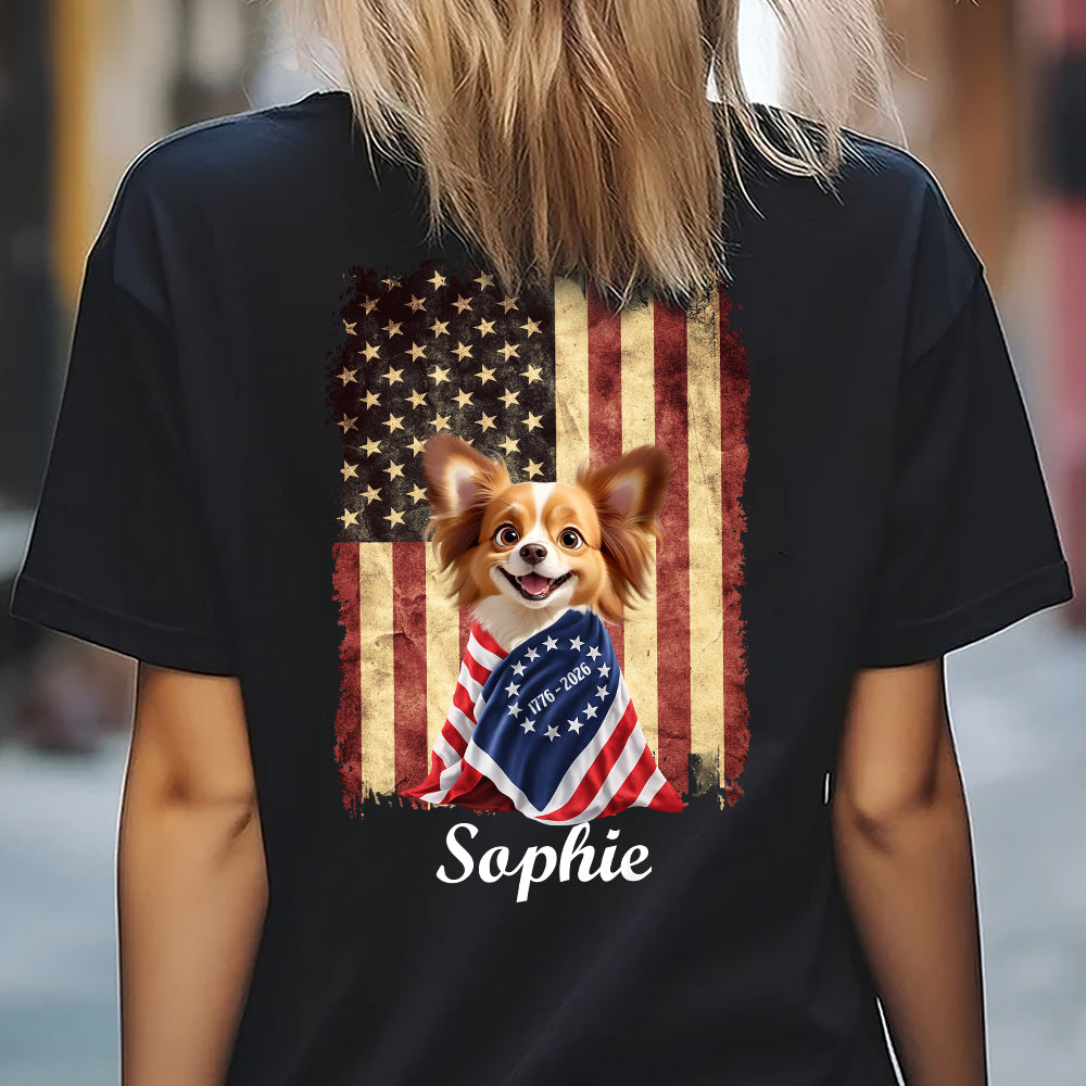 Personalized My Dog Loves America Back Shirt CH07 910538