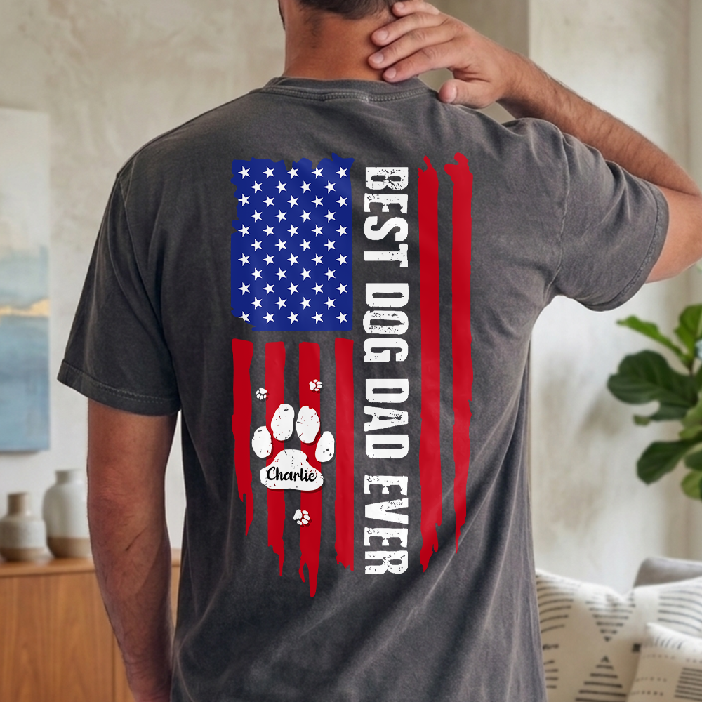 Custom Name Best Dog Dad Ever Comfort Shirt Gift For Dog Lover TH10 169363