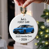 Personalized First Car Christmas Ceramic Ornament Gift For Car Lover TH10 171075
