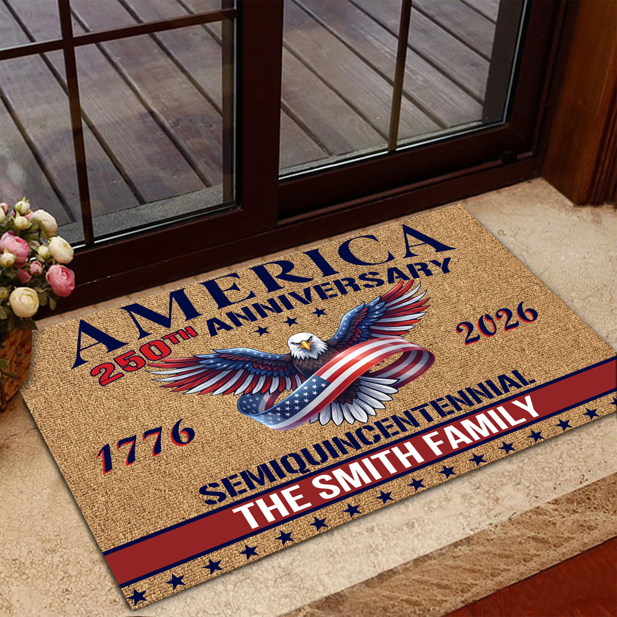 Personalized Family Name America 250th Anniversary Doormat CH07 910276
