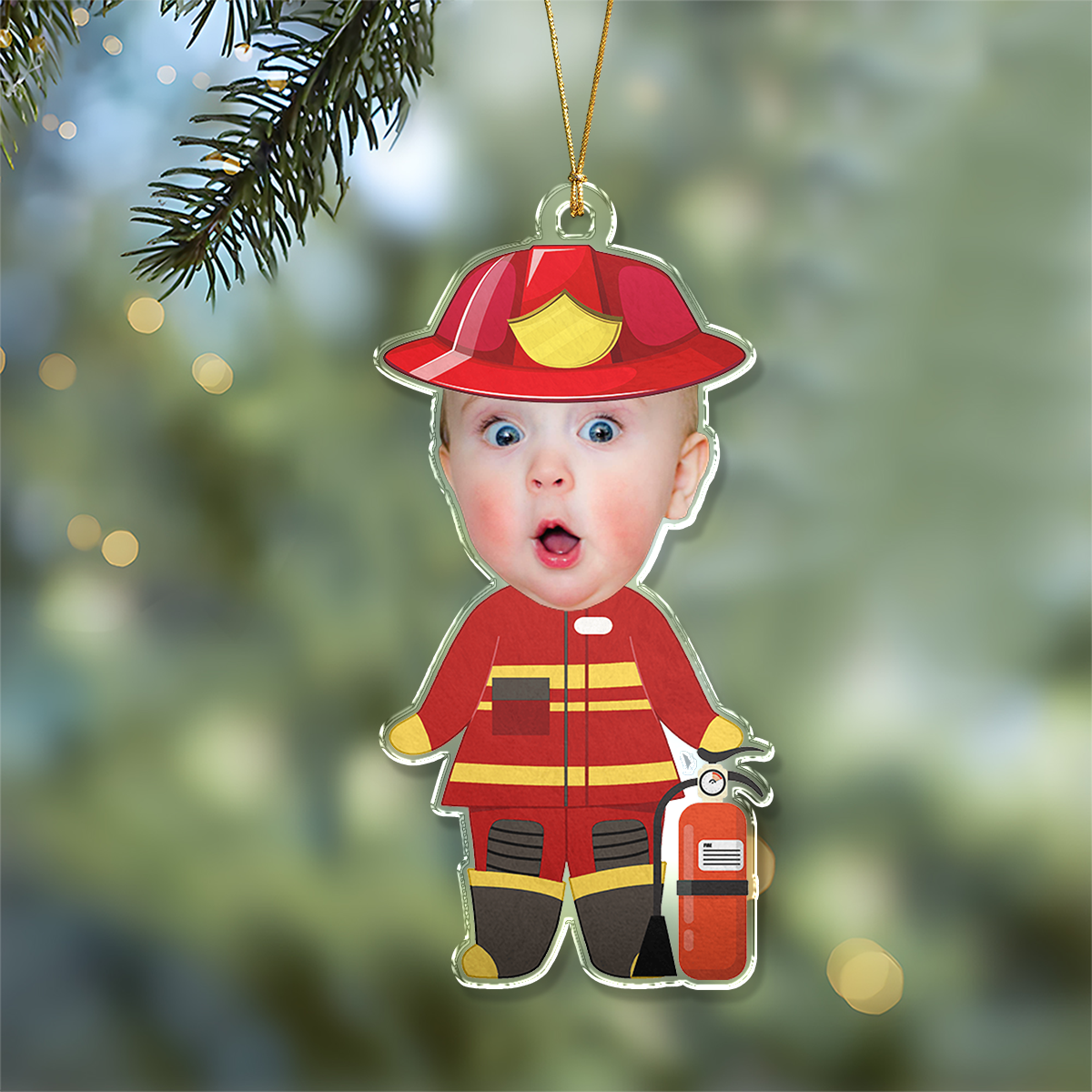 Custom Photo Funny Kid Dream Jobs Christmas Acrylic Ornament HA75 892716