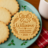 Personalized Family Name Happy Christmas Cookie Stamp, Holiday Baker Gift HO82 904130
