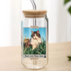 Custom Pet Photo Best Dog Mom Ever Glass Can With Lid Gift for Pet Lovers TH10 169005