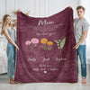 Personalized Flower Birth Month A Big Hug From Us To Mom Gift Blanket LM32 899699