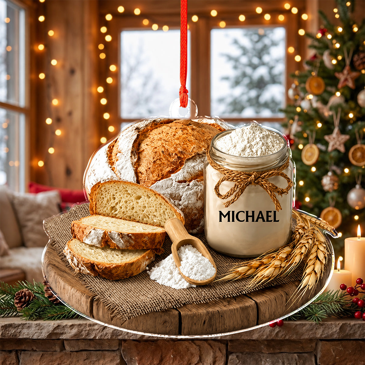 Personalized Name Sourdough Bread Loaf Keepsake Gift Acrylic Ornament LM32 669873