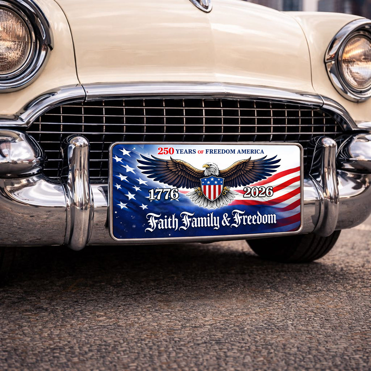 Personalized 250th Anniversary 1776-2026 USA Eagle License Plate HO82 902044