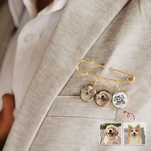 Custom Photo Home Is Where The Paws Are Boutonniere Lapel Pin TH10 896031