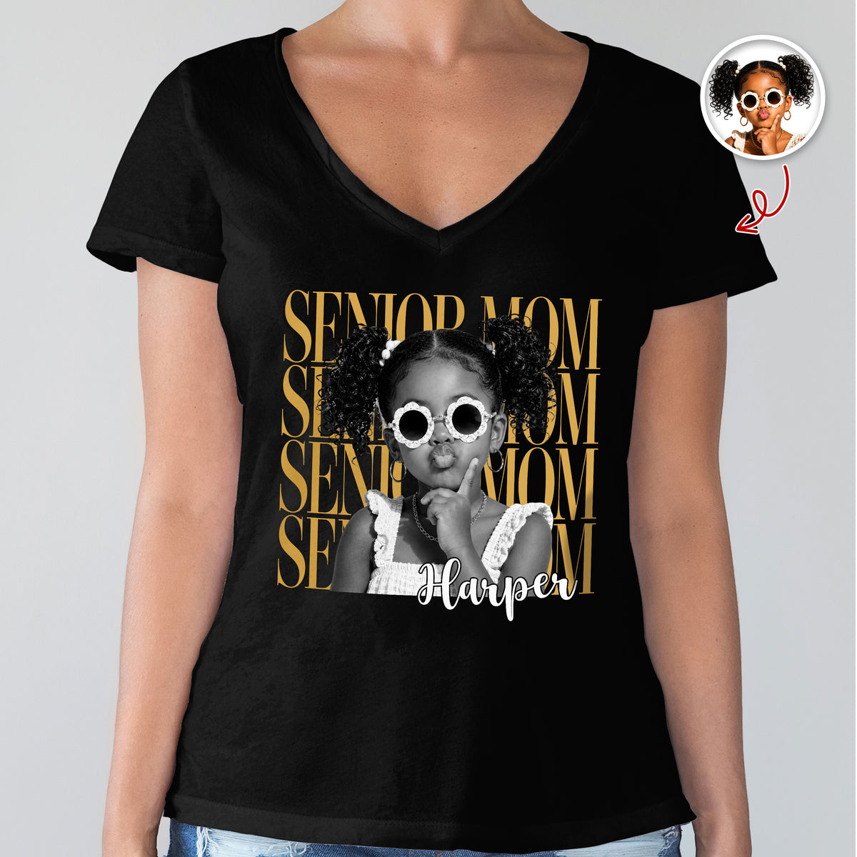 Custom Photo Senior Mom Dark Shirt 2026, Proud Senior Mom Gift, Senior Mom Graduation Shirts HO82 903306